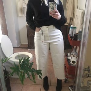 Uniqlo Wide Leg Crop Jeans